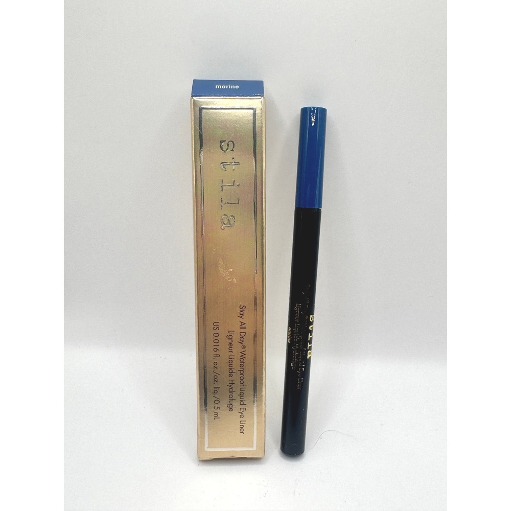 Stila Stay All Day Waterproof Liquid Eye Liner Marine Blue NIB